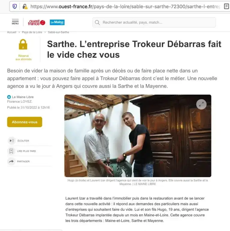 Le journal OUEST-FRANCE et TROKEUR