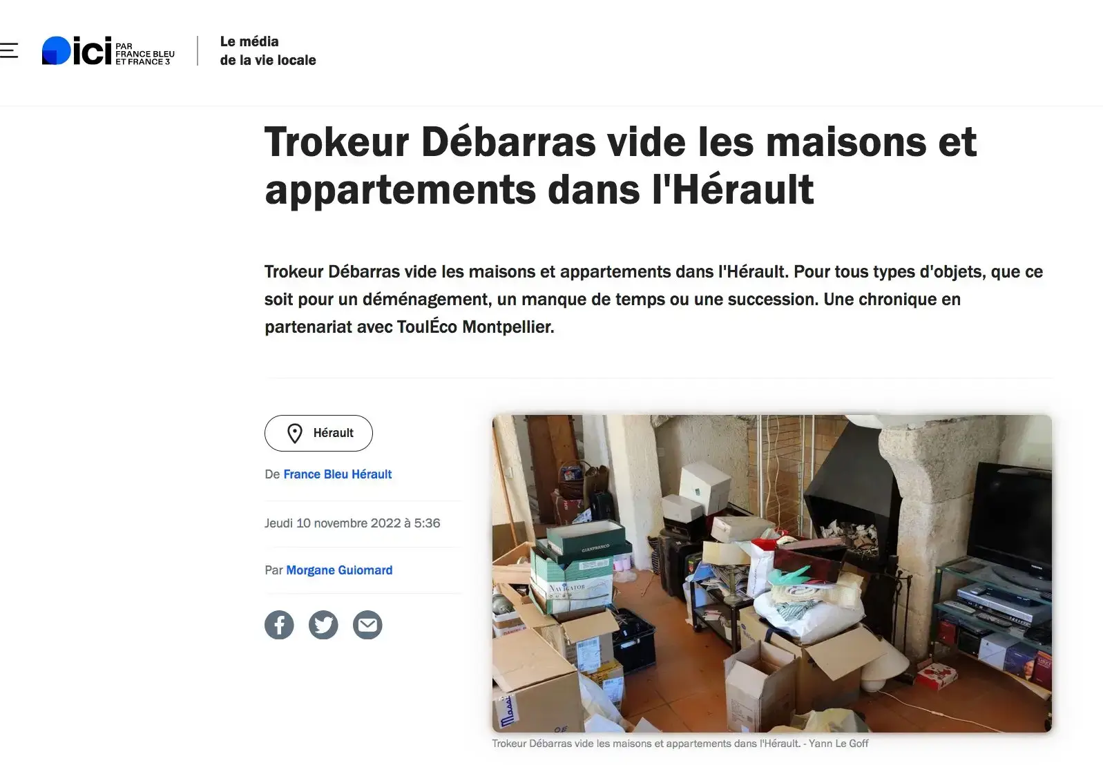 DÉBARRAS MAISON COMMERCE FERME 34 Herault -TROKEUR