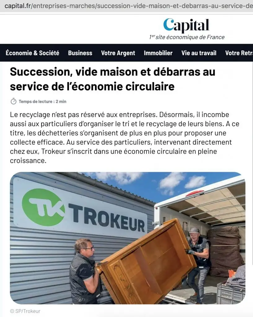 TROKEUR sur Magazine CAPITAL publication du 29/08/2024